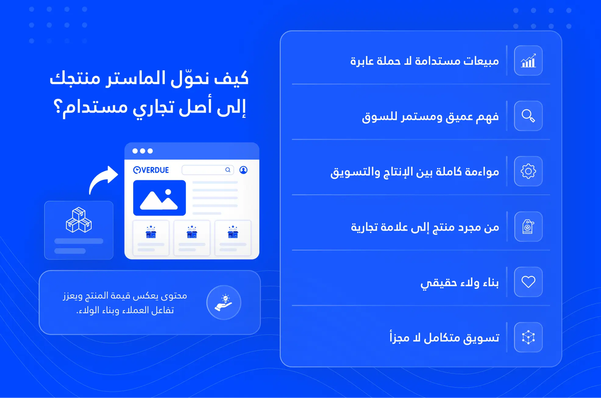 كيف تحوّل الماستر منتجك إلى أصل تجاري مستدام؟