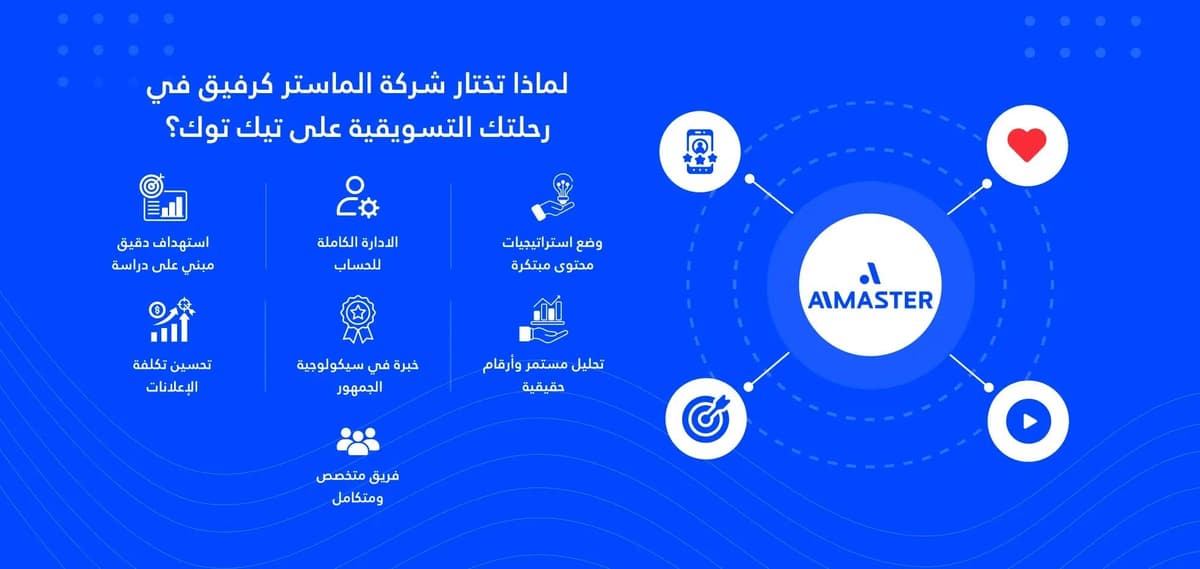 لماذا تختار شركة الماستر في رحلتك لـ التسويق عبر تيك توك؟