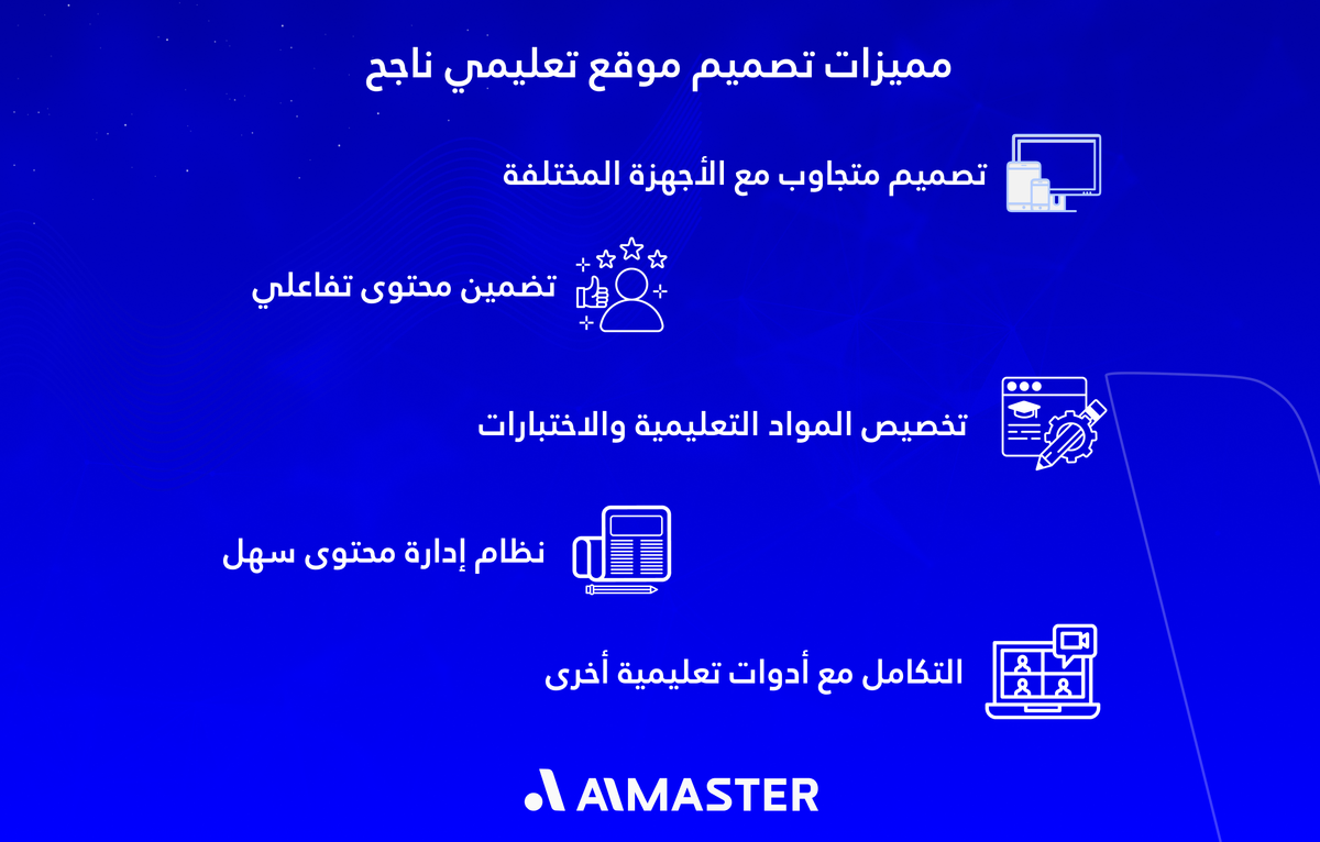 مميزات تصميم موقع تعليمي ناجح
