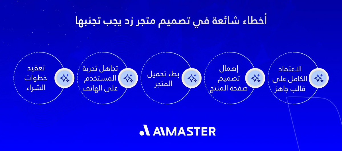 أخطاء شائعة في تصميم متجر زد يجب تجنبها