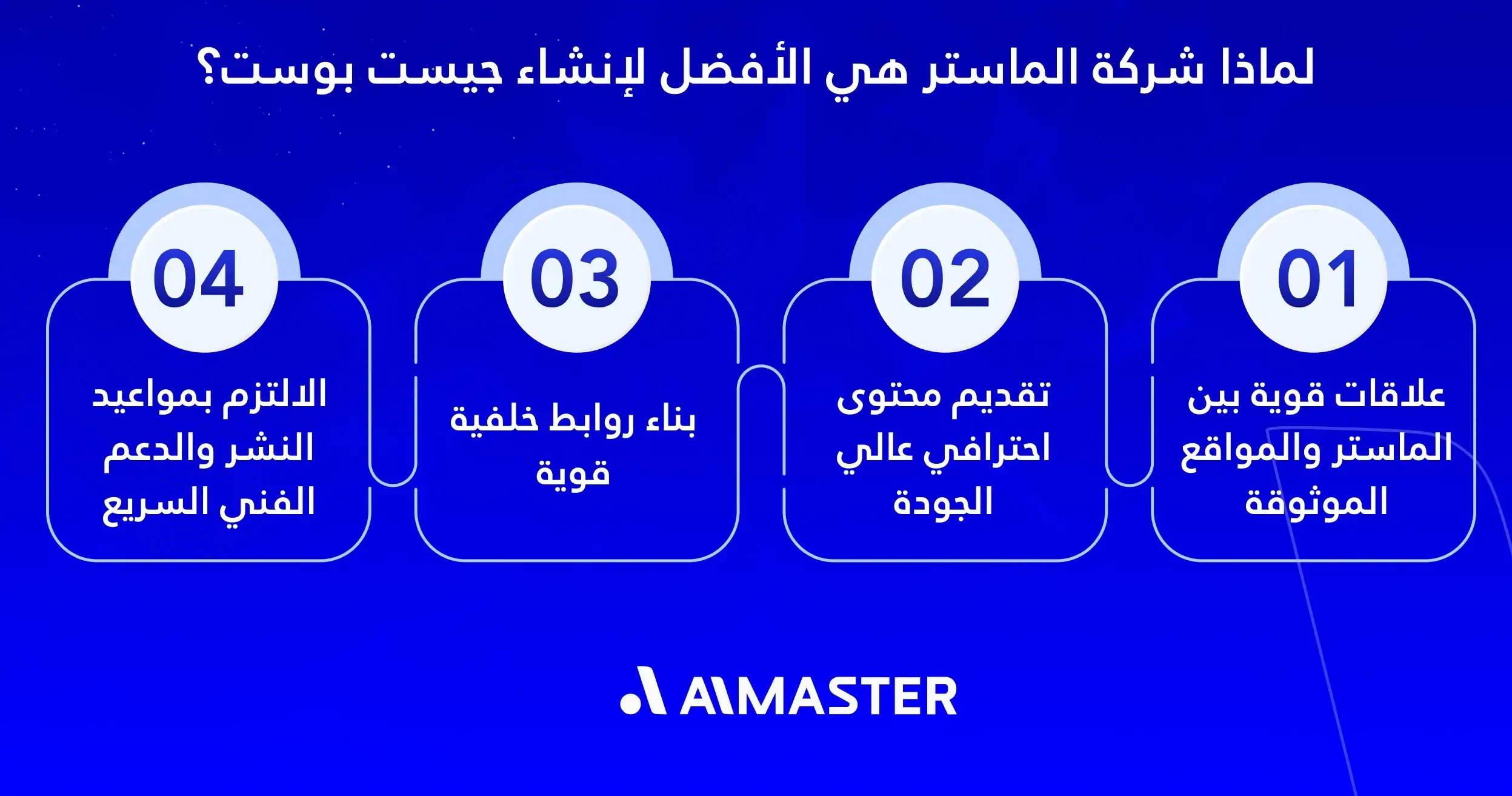لماذا شركة الماستر هي الأفضل لإنشاء جيست بوست